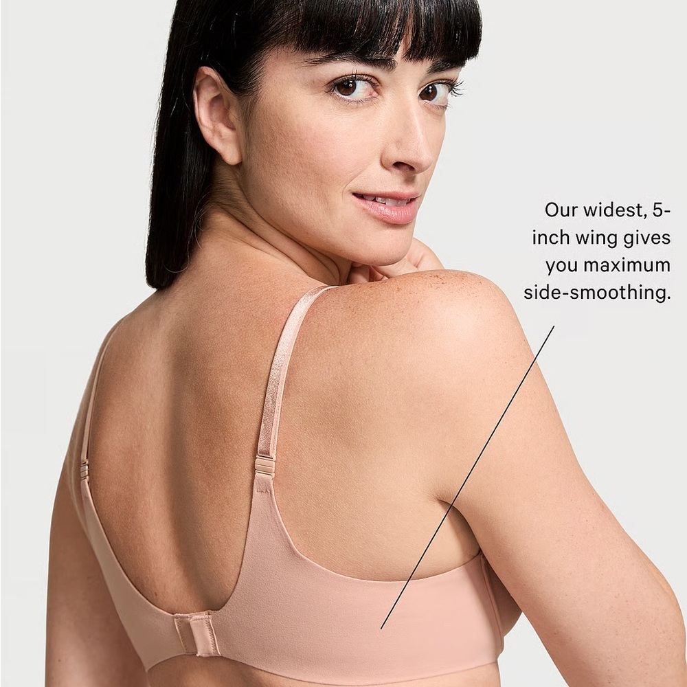 NWT!2-for-$70 VS Love Cloud Smooth Lightly Lined Plunge Demi! 38D-Purple/Praline - Picture 7 of 11